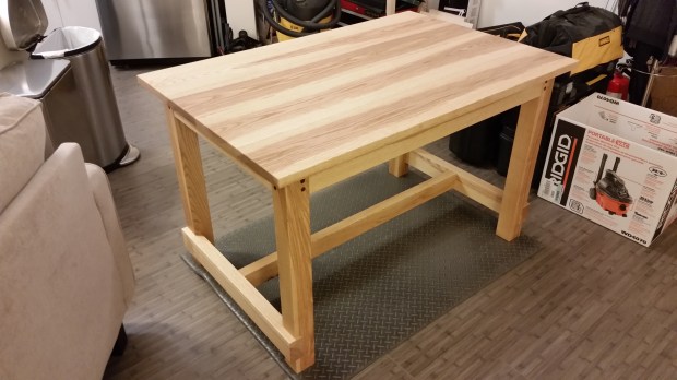 All joints are hand cut, other than the mortises in the rails (hogged out by router for expedience)