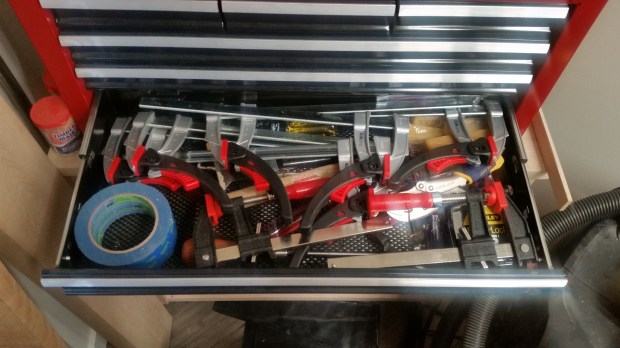 And clamps. Lots and lots of clamps. Always more clamps.