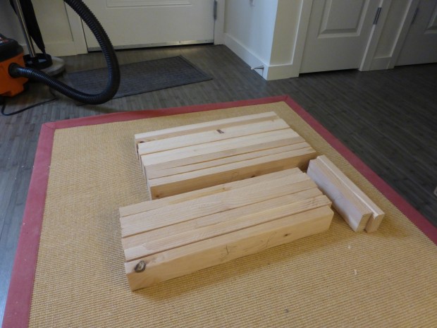 The pile of wood grows almost as quickly as the pile of shavings.