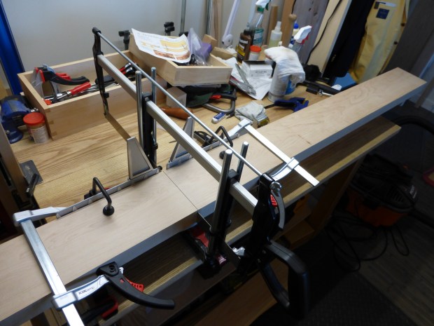 48 inches of 8/4 hard maple will form the main part of the bench.